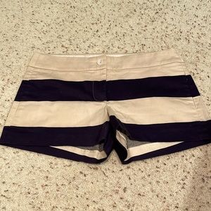 J Crew striped shorts size 0